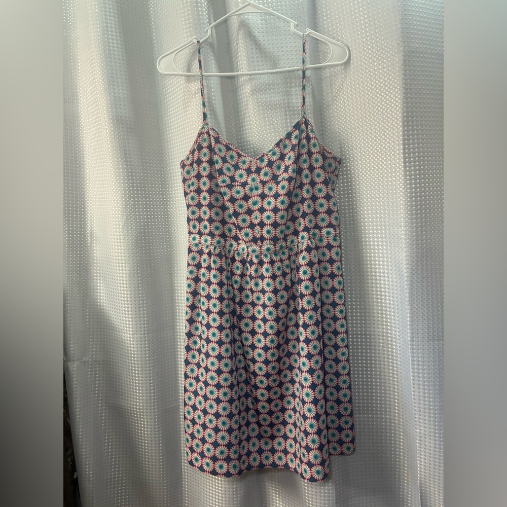 J.Crew spaghetti strap midi dress size 12 colorful, casual